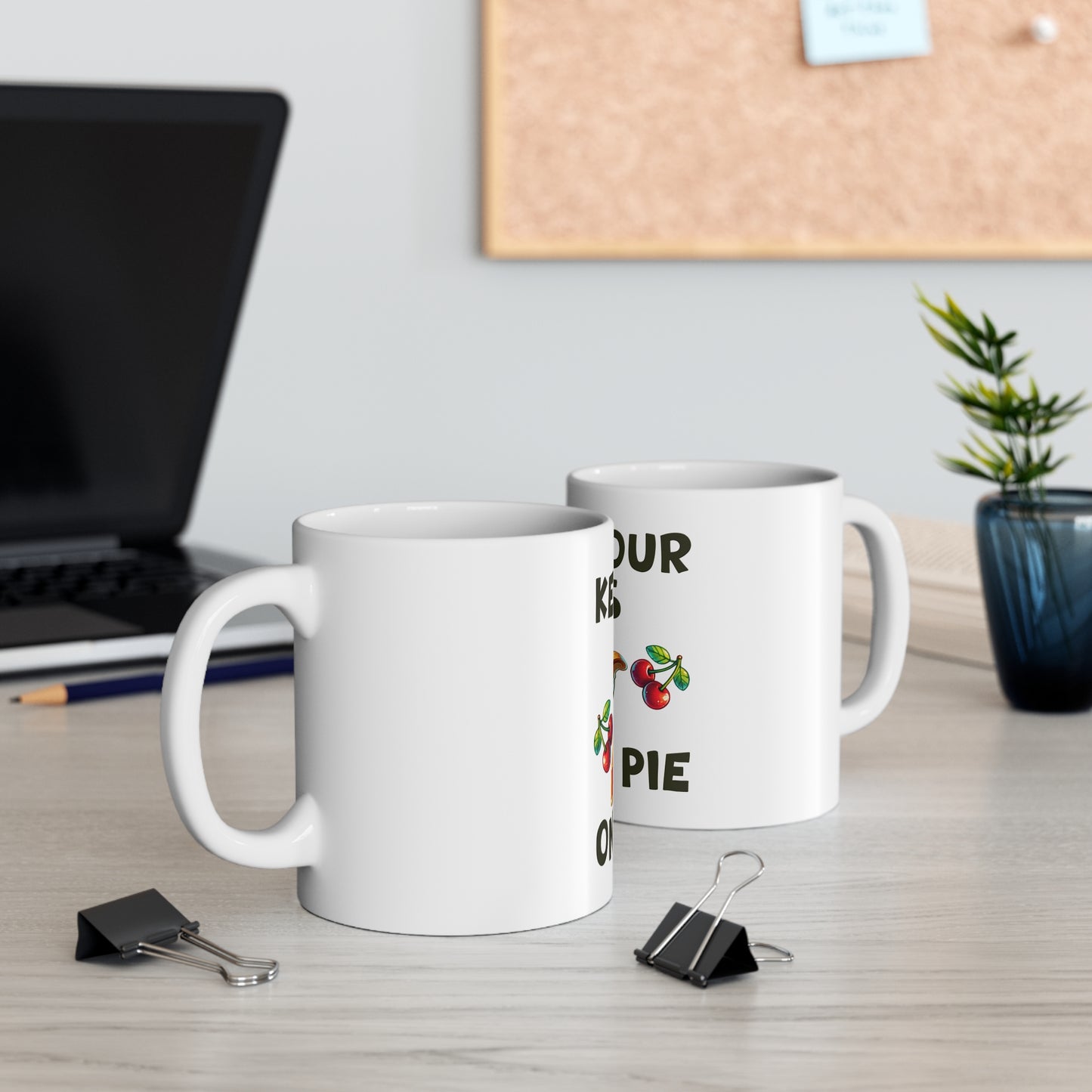 Festive Thanksgiving Ceramic Mug 11oz Keep Your Eyes On The Pie