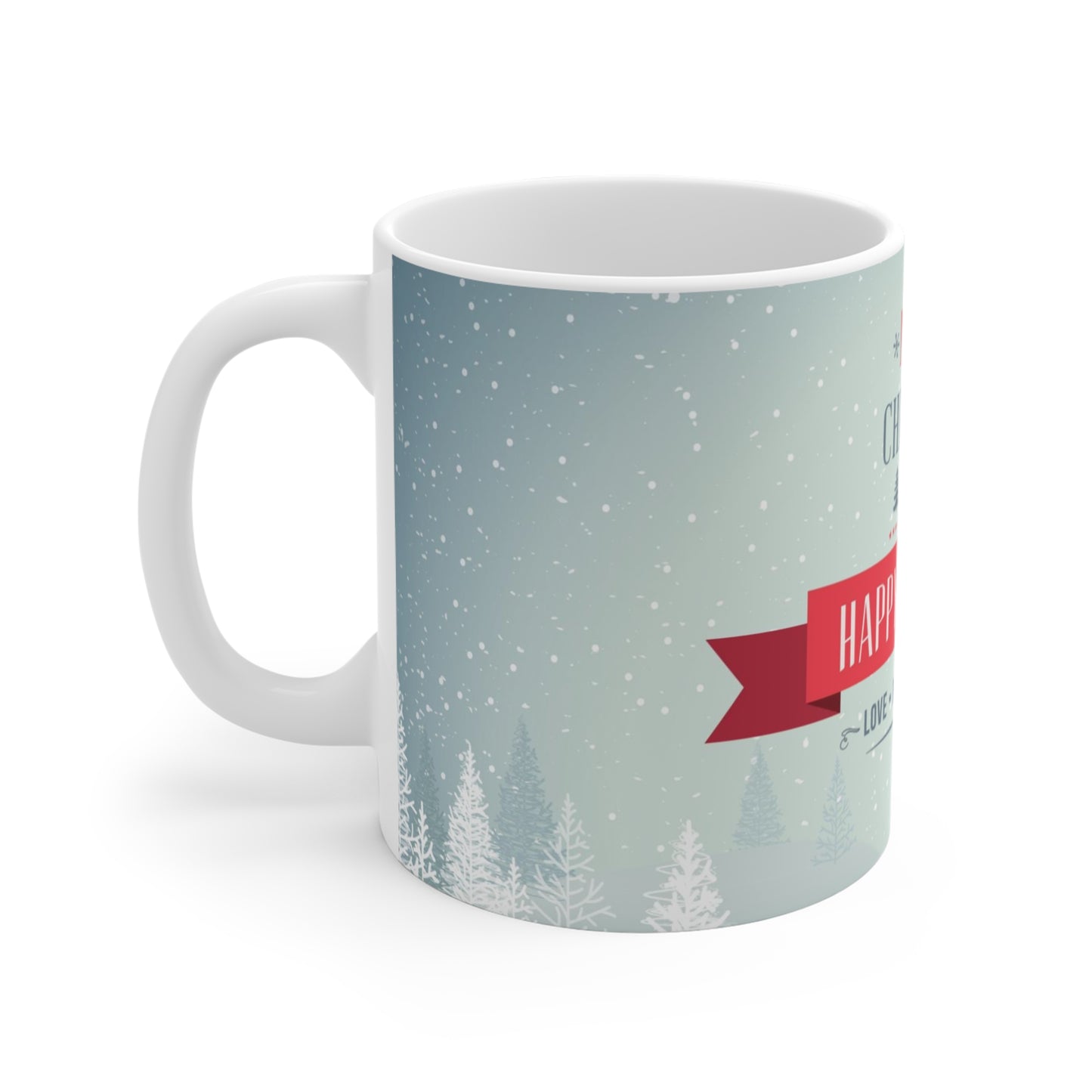 Christmas Themed Hot Beverage Mug Coffee Tea Hot Chocolate 11oz