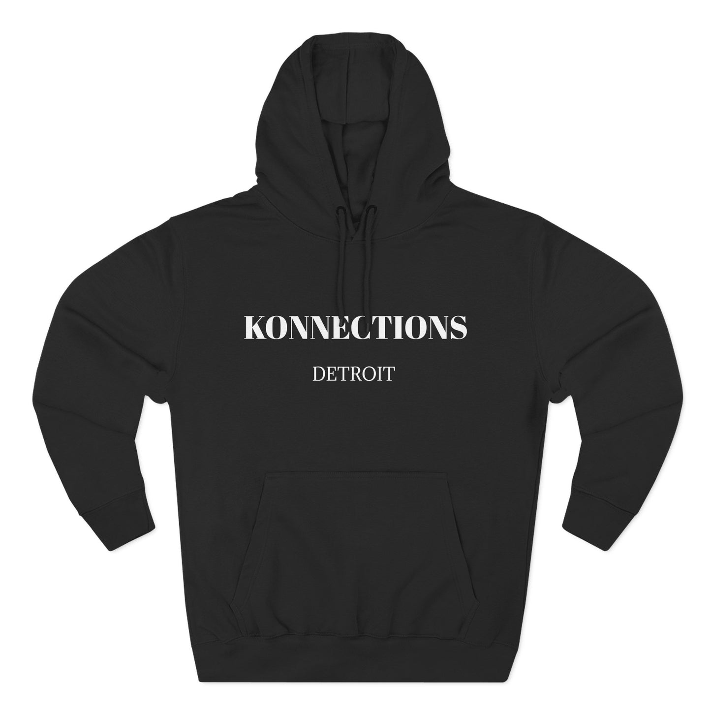 Konnections Detroit Hoodie — Minimal Logo Fleece Pullover