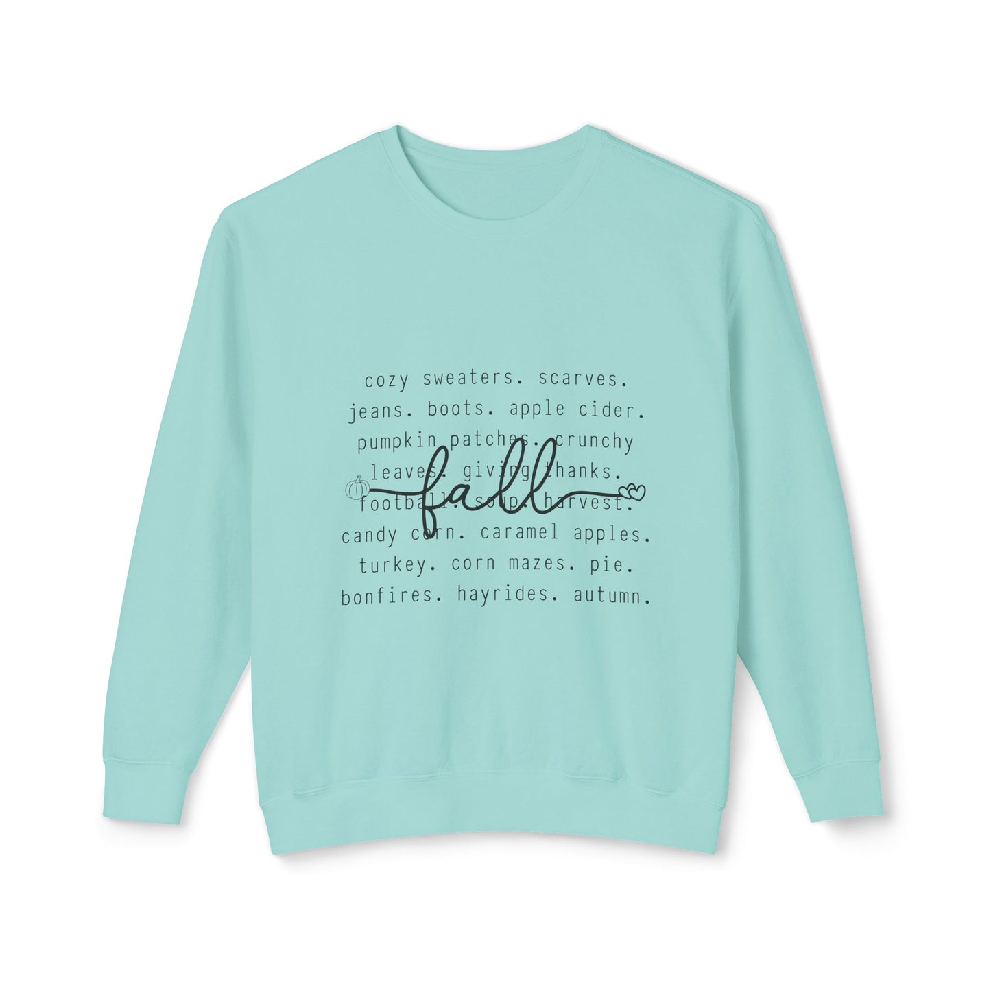 Women's Thanksgiving Unisex Lightweight Crewneck Sweatshirt A Description of Fall