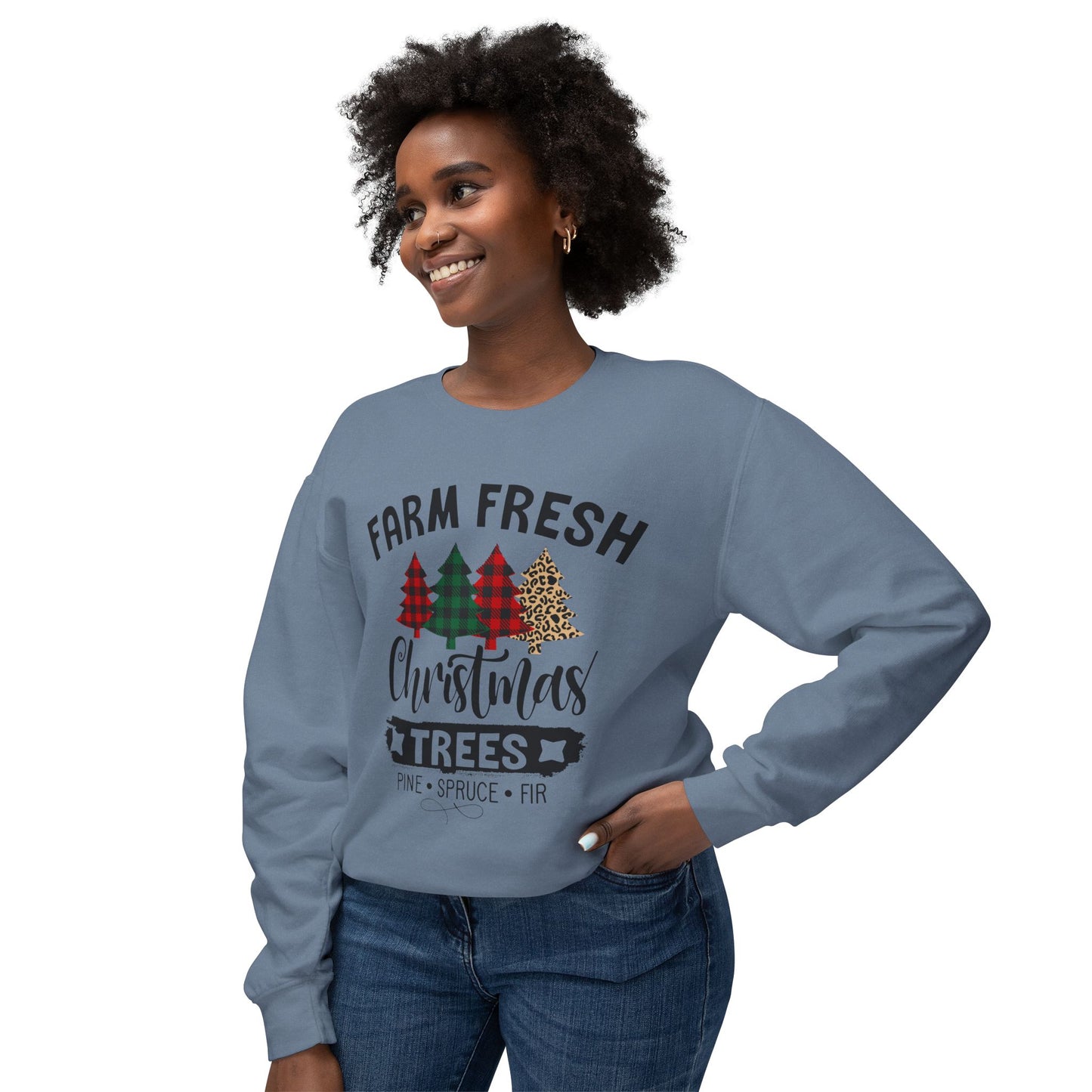 Women's Christmas  Unisex Lightweight Crewneck Sweatshirt