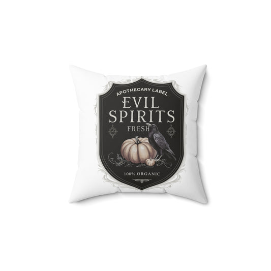 Festive Halloween Spun Polyester Square Pillow Evil Spirits