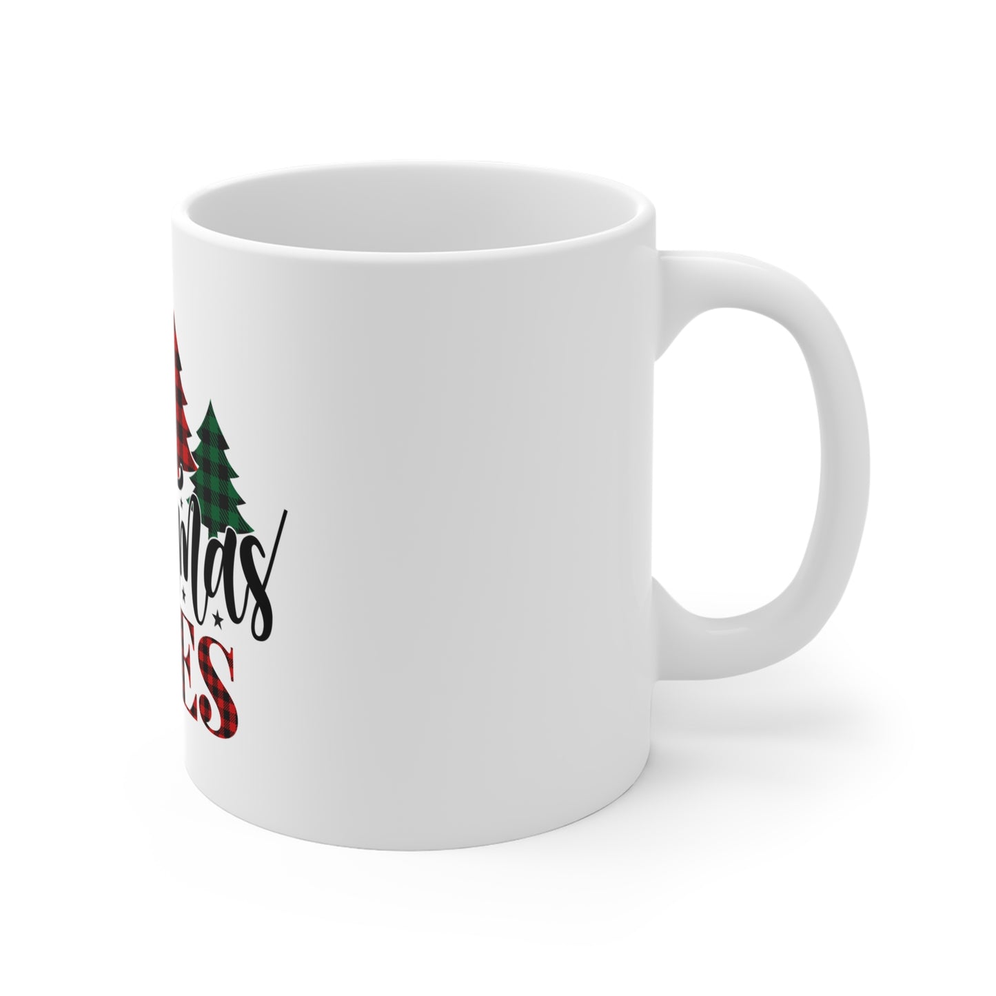 Christmas Themed Ceramic Mug 11oz Good Vibes at Christmas Time