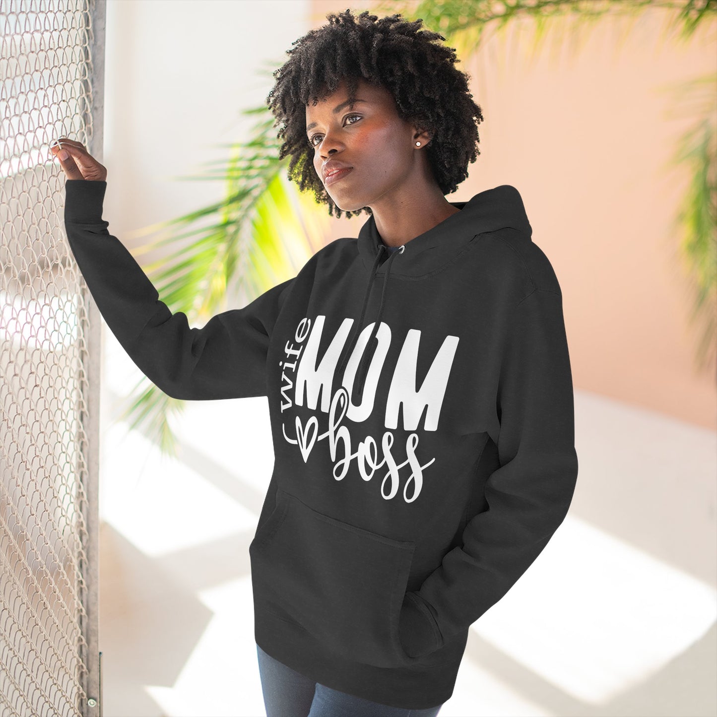 Mom Boss Hoodie — Wife Mom Boss Graphic Pullover