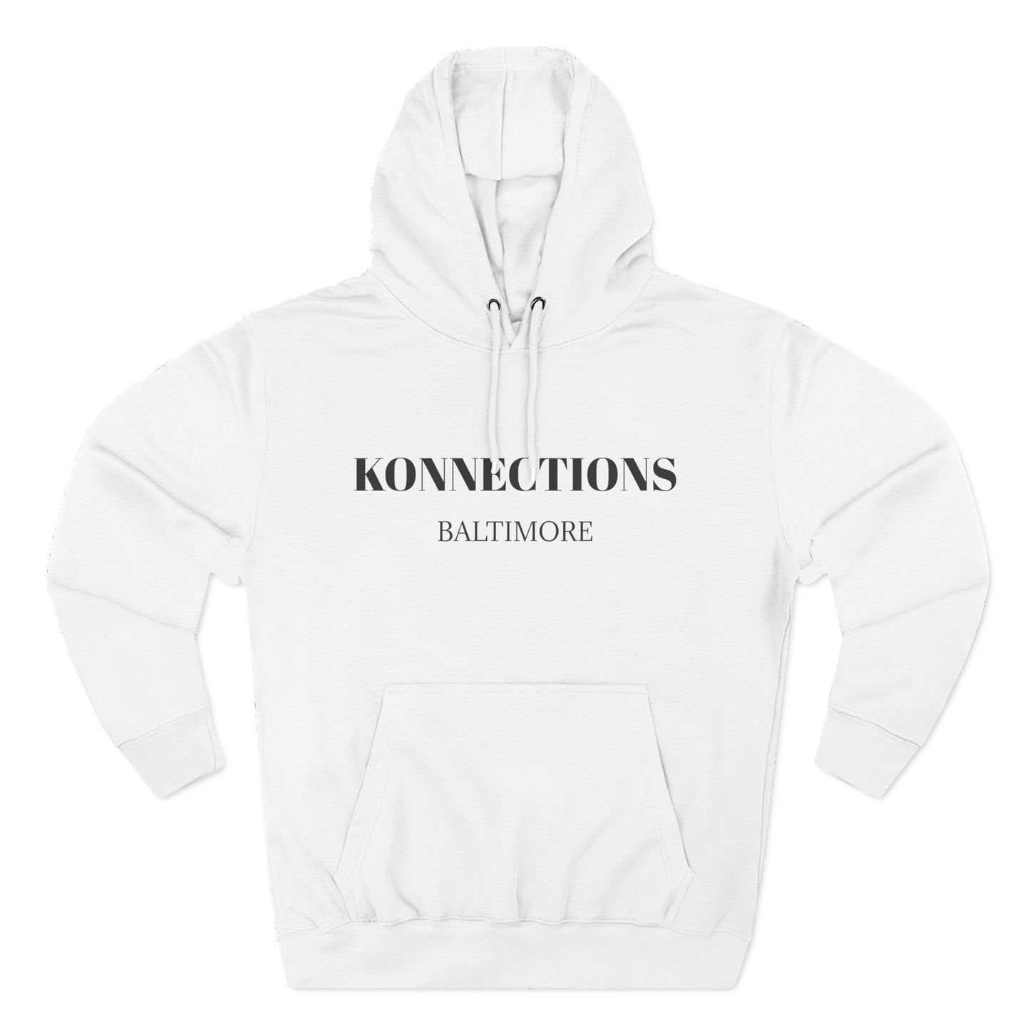 Konnections Baltimore Hoodie — Minimal Logo Fleece Pullover