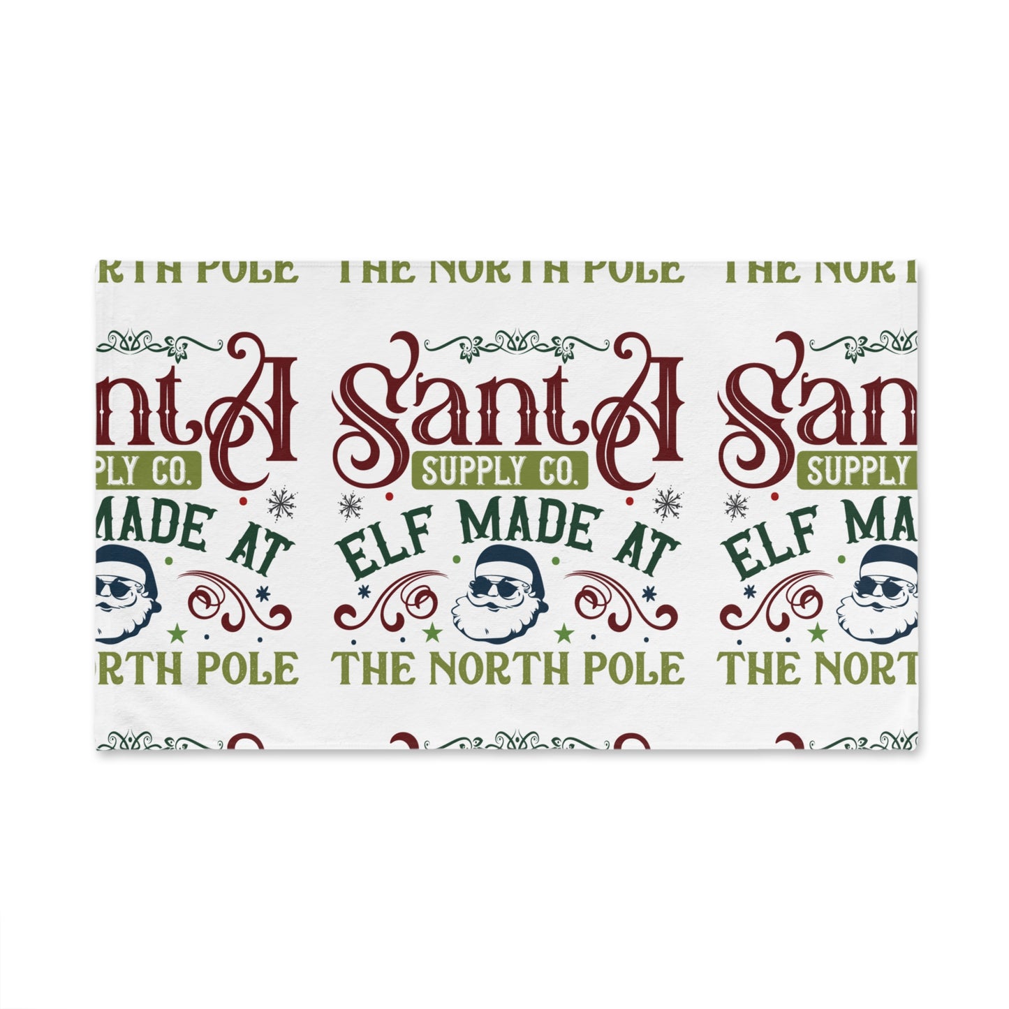 Christmas Themed Hand Towel Elfs Are Made at The North Pole