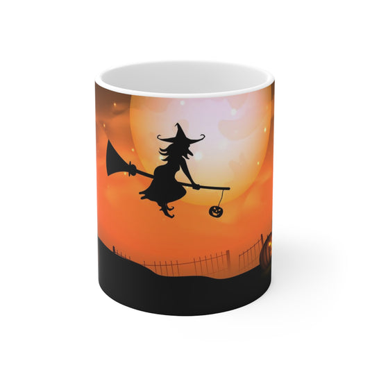 Witches and Pumpkins Ceramic Mug 11oz