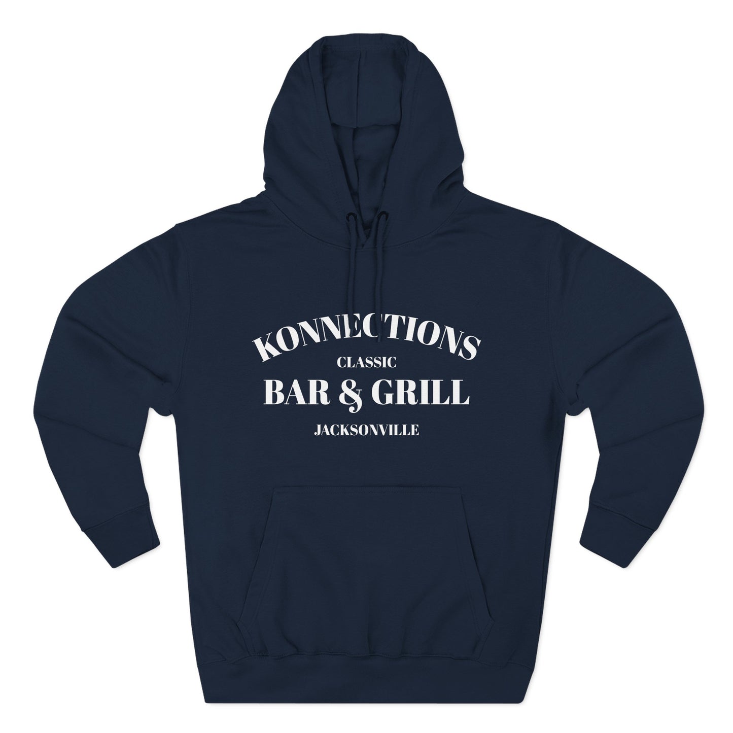 Konnections Classic Bar and Grill Jacksonville Hoodie — Minimal Logo Fleece Pullover