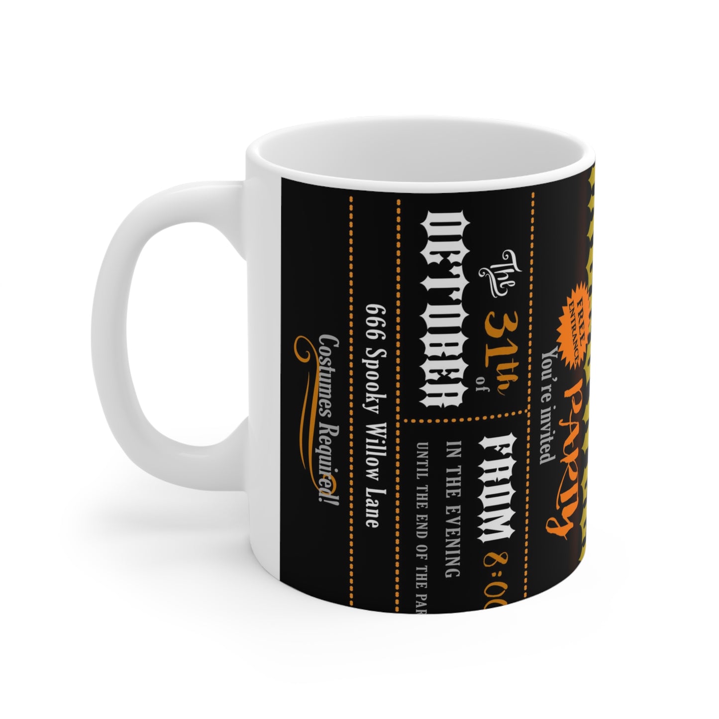 Free Halloween Party Ceramic Mug 11oz