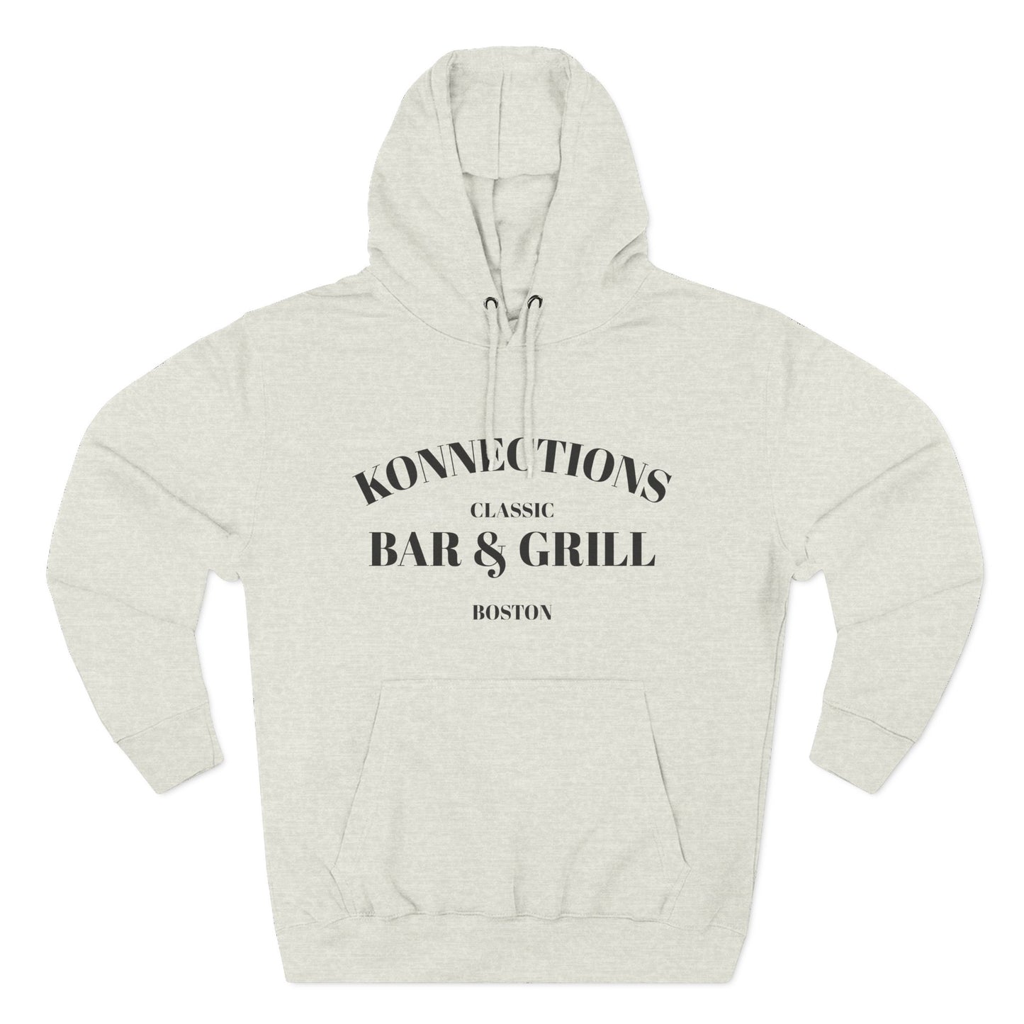 Konnections Classic Bar and Grill Boston Hoodie — Minimal Logo Fleece Pullover