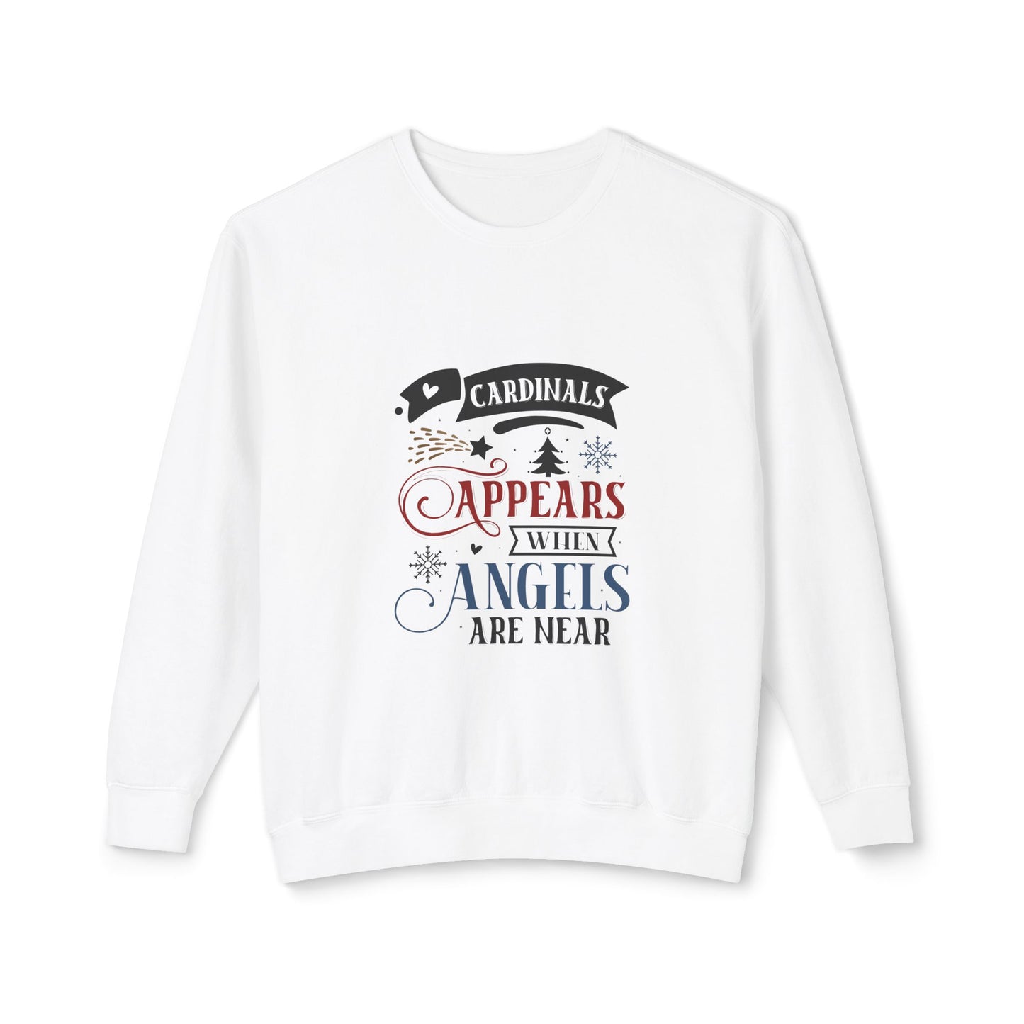 Women's Christmas Unisex Lightweight Crewneck Sweatshirt Angels Appear