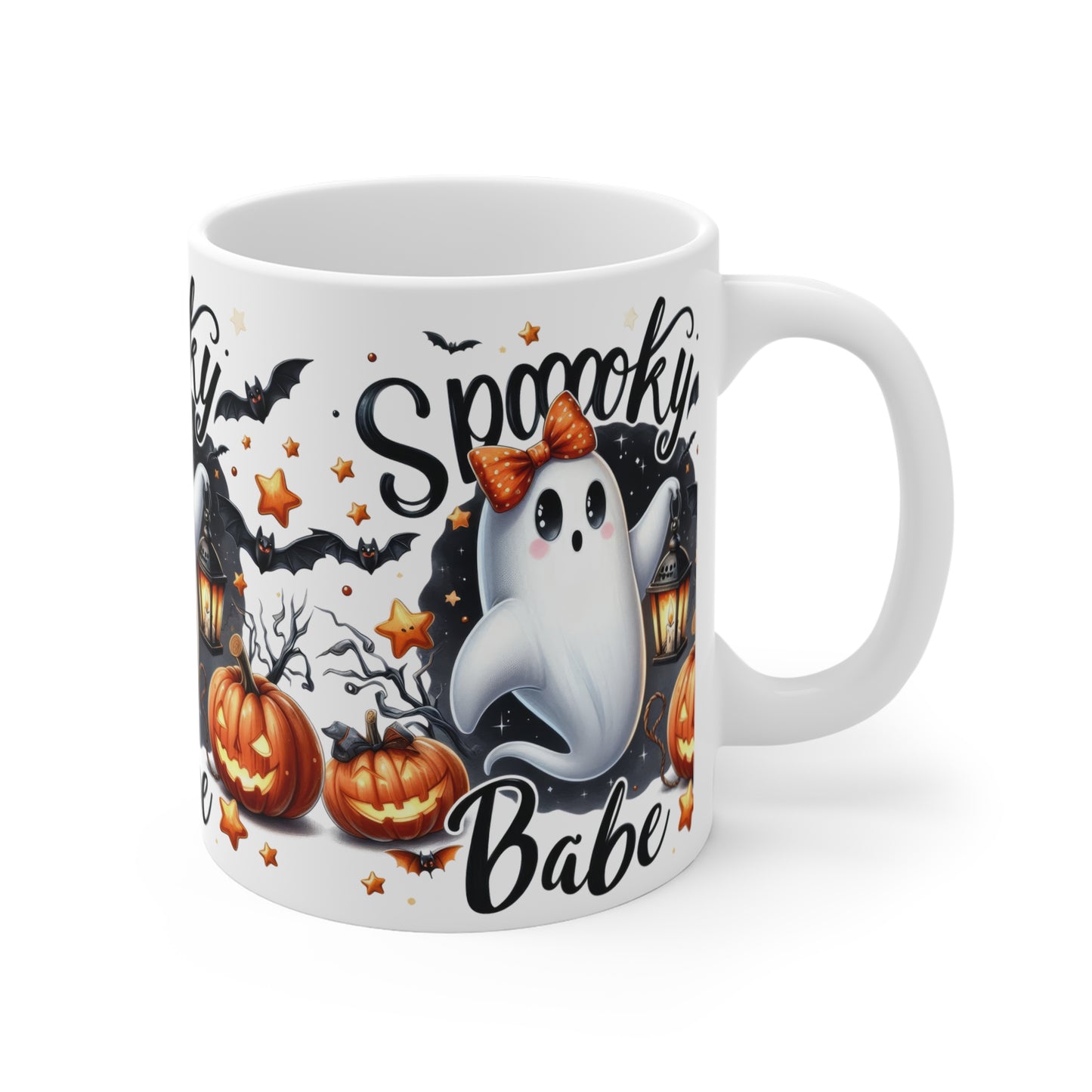 Festive Halloween Ceramic Mug 11oz Spooky Babe