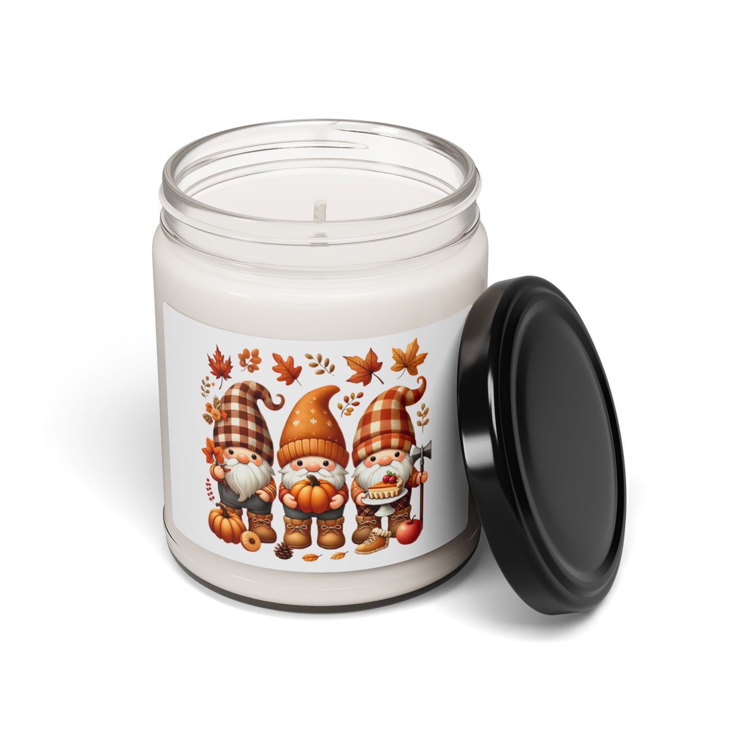 Thanksgiving Themed Scented Soy Candle, 9oz Gnomes are Magical