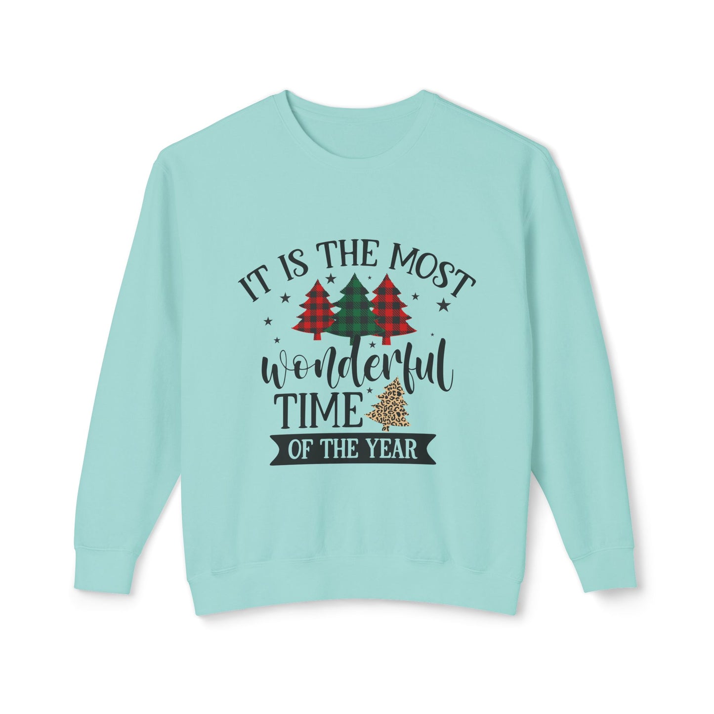 Women's Christmas Unisex Lightweight Crewneck Sweatshirt It's The Most Wonderful Time of The Year