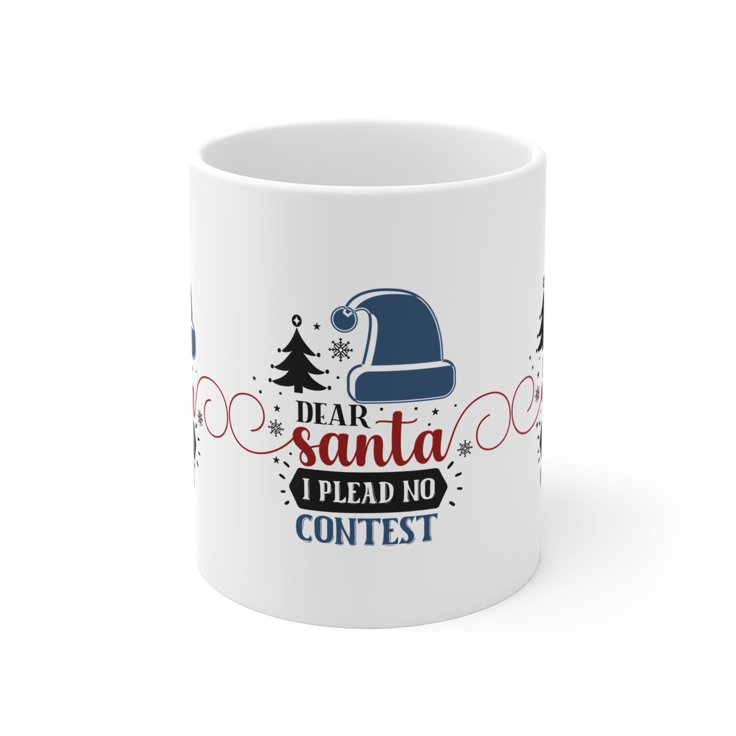 Festive Christmas Ceramic Coffee and Tea Mug 11oz Santa I Plead No Contest