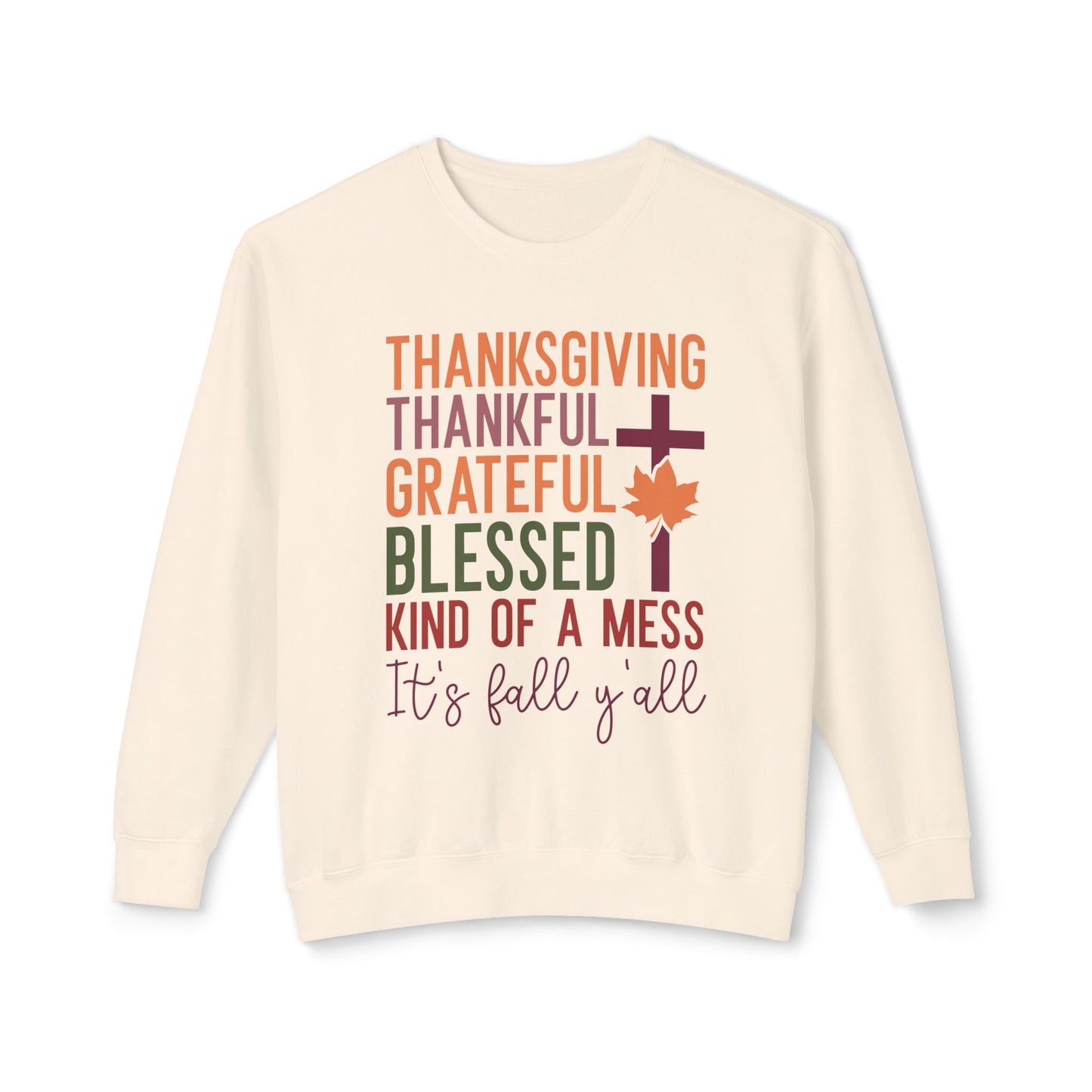 Thanksgiving Women's Unisex Lightweight Crewneck Sweatshirt