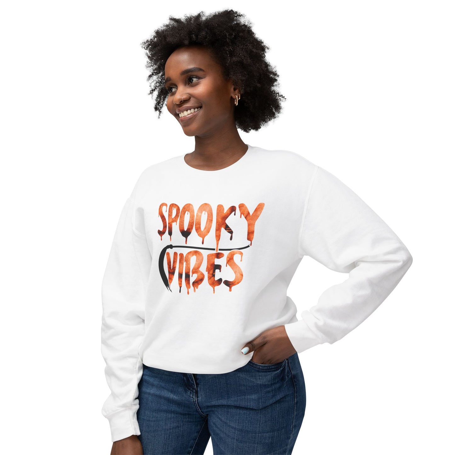 Halloween Themed Crewneck Sweatshirt You Can Get Spooky Vibes at Halloween