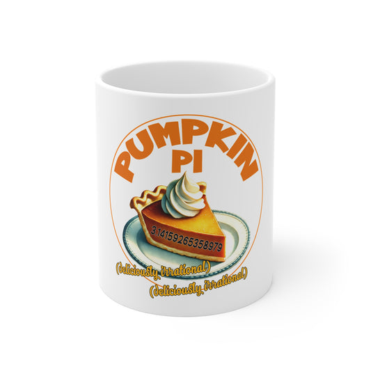 Festive Thanksgiving Ceramic Mug 11oz Pumpkin Pi