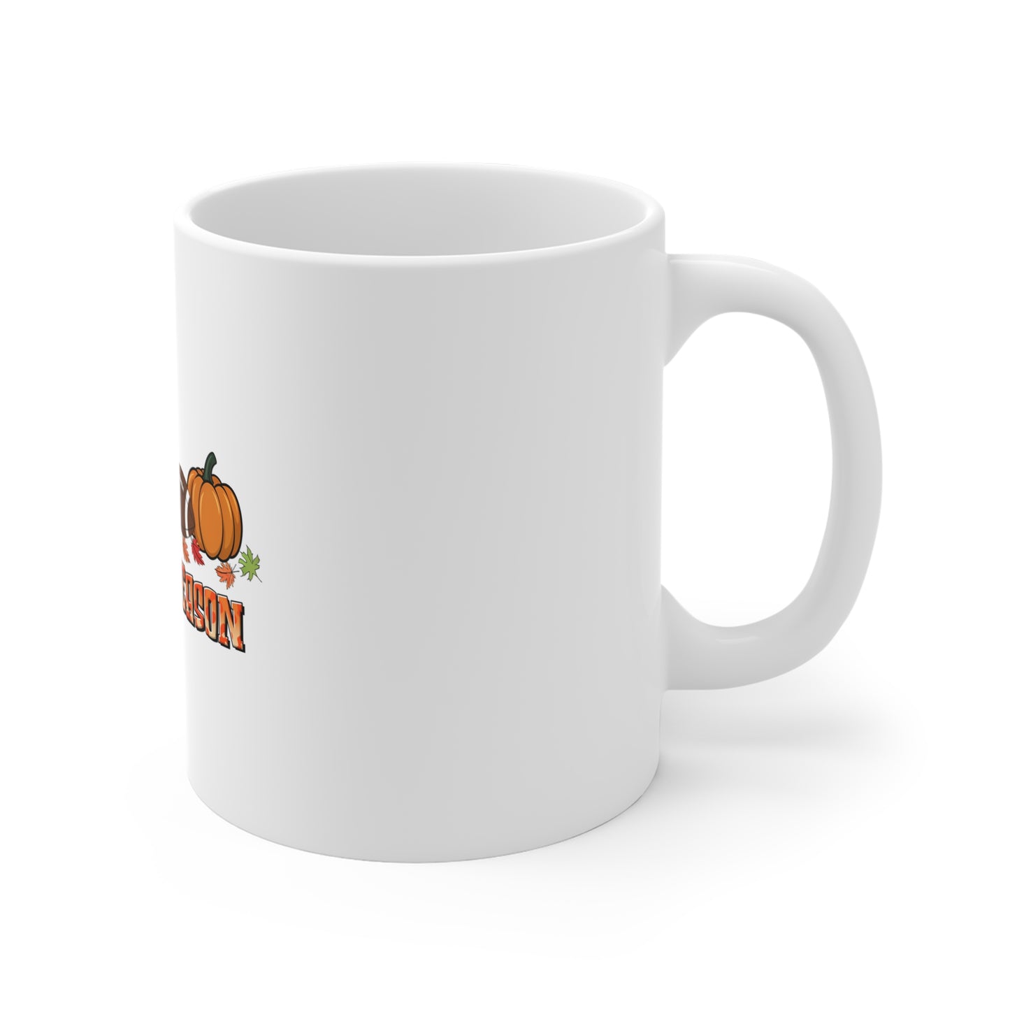 Festive Thanksgiving Ceramic Mug 11oz Tis The Season For Football and Pumpkins