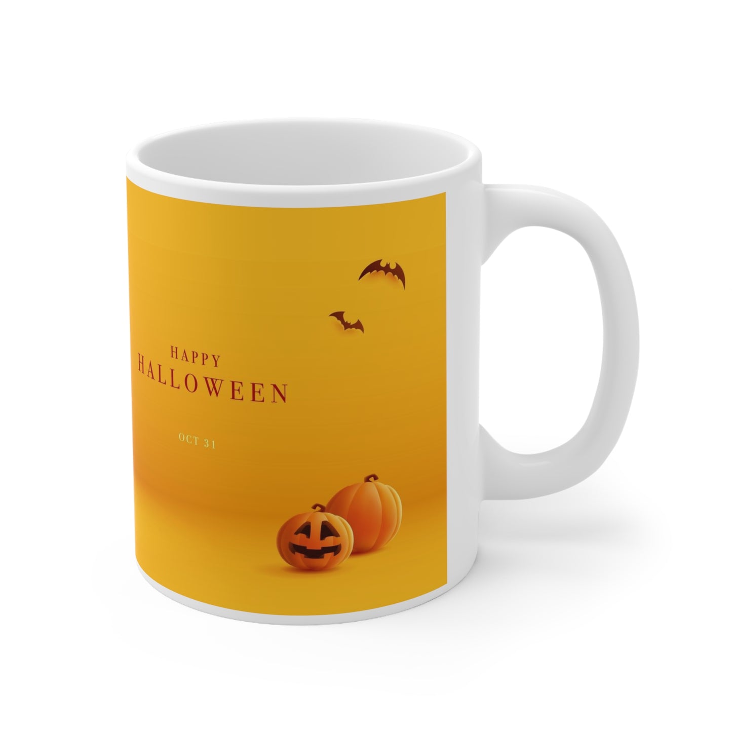 Festive Halloween Ceramic Mug 11oz Happy Halloween October 31st