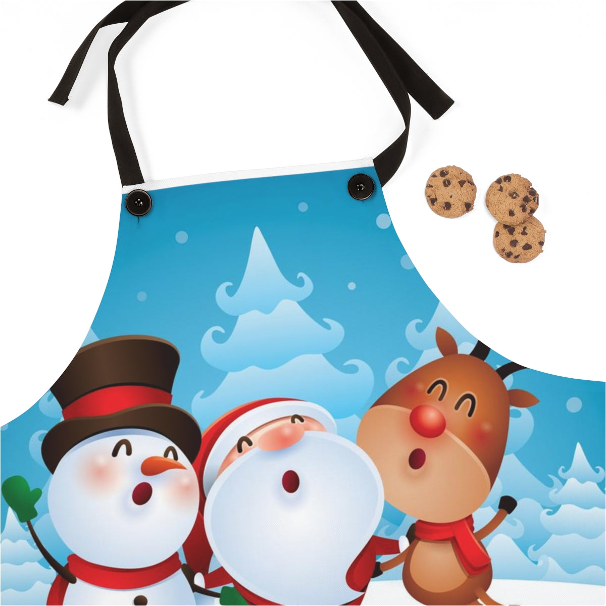 Santa Clause Snowman Reindeer Themed Christmas Apron