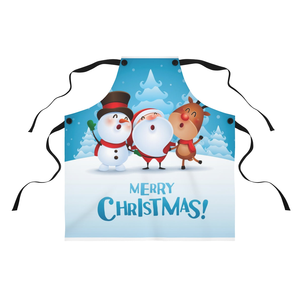 Santa Clause Snowman Reindeer Themed Christmas Apron